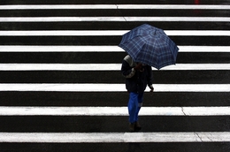 Walking in the rain 