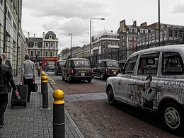 trdicionais taxis em Londres 