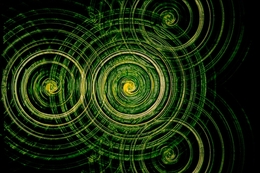 Green psychedelic illusion 
