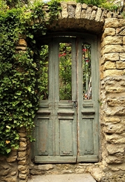 Porta para um jardim 