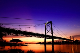 Twilight at Barito Bridge 