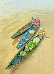 Three Floating Market Traders 