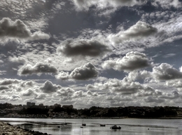 clouds in the river 