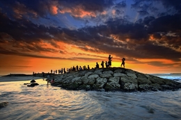 Kuta Beach Sun Set 