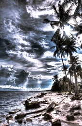 Beach and Stoning Sky 