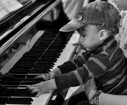O pequeno pianista. 