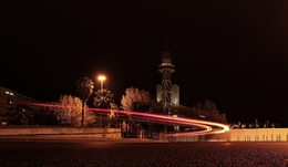 Couple walking at nigh 