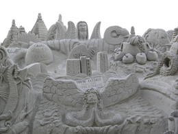 Escultura na areia 