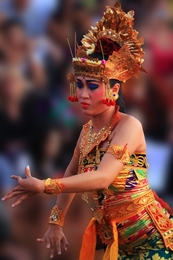 Bali Dancer in Kecak Dance, Bali, Indonesia 