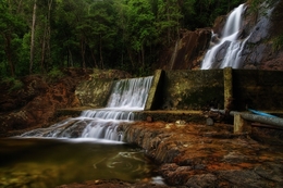 tanda waterfall ( Lingga Island ) 