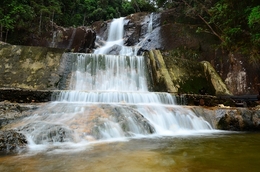 Tande Waterfall Lingga Island 