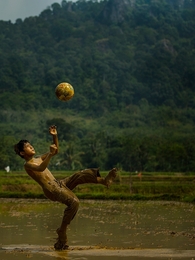 Mud Football,happy times with buddy 