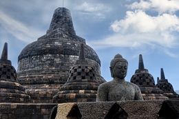 Borobudur Temple with Budha 
