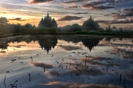 Plaosan Temple with reflection 