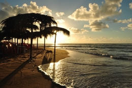 sun rising on tabuba beach 