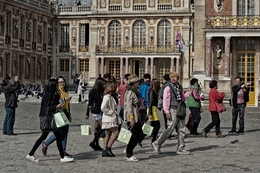 Turistas em Versalhes 