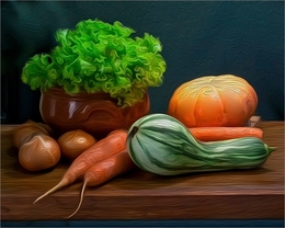 Composição com legumes 