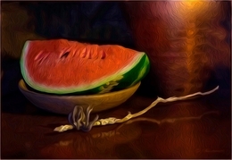 Ensaio com melancia 