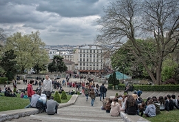 Observando Paris desde o Sacré-Coeur  