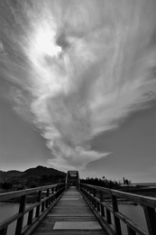 Clouds passing over the bridge. 