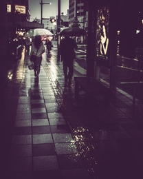 Walking in the rain 
